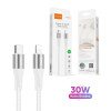 Vidvie CB4038C&i 30W Καλώδιο Φόρτισης και Μεταφοράς Δεδομένων Type-C Σε USB Lightning (2M) - Χρώμα: Λέυκο