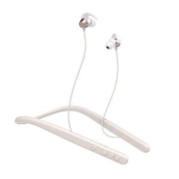 Vidvie BT874 Ασύρματα Ακουστικά με Αντοχή στον Ιδρώτα Χρόνος ομιλίας έως 18 ώρες - Μπεζ