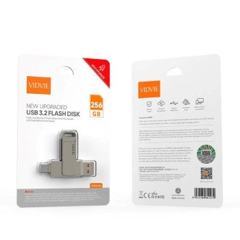 Vidvie 256GB Data Traveler USB 2in1 Flash Disk με σύνδεση USB-A & USB-C (USB2604)