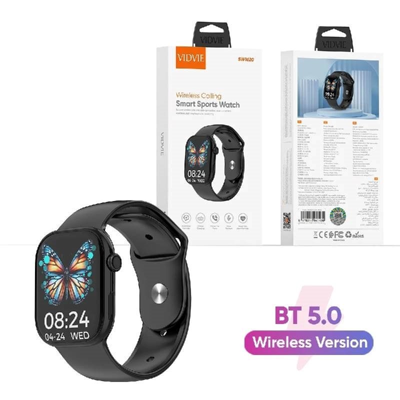 Vidvie SW1620 Wireless Calling Outdoor Sports Smartwatch With Battery life 5 days - Μαύρο