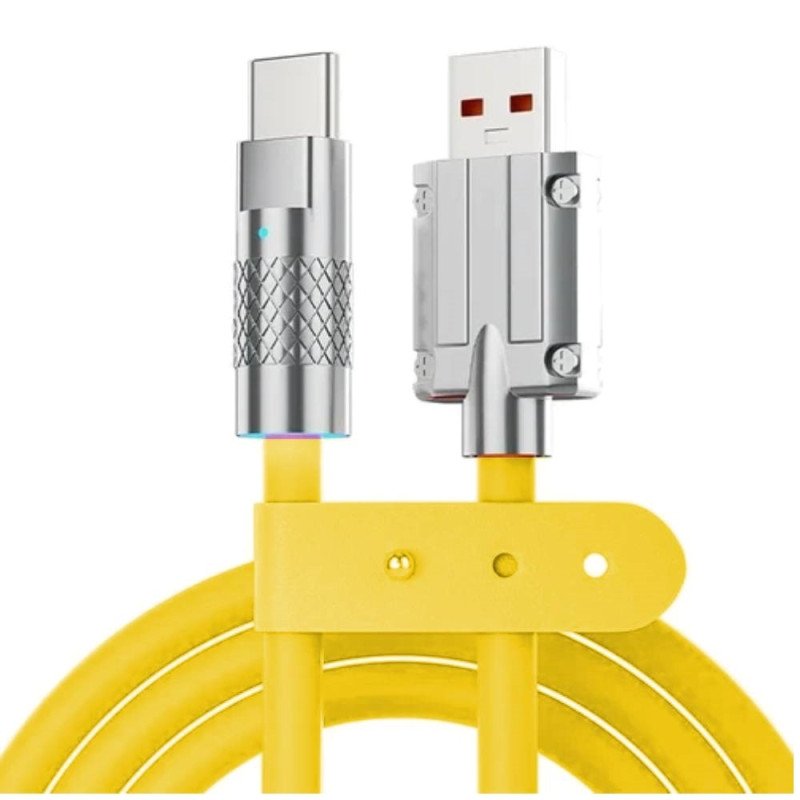 BYZ X98 60W Καλώδιο Φόρτισης και Μεταφοράς Δεδομένων USB Type-C - Κίτρινο
