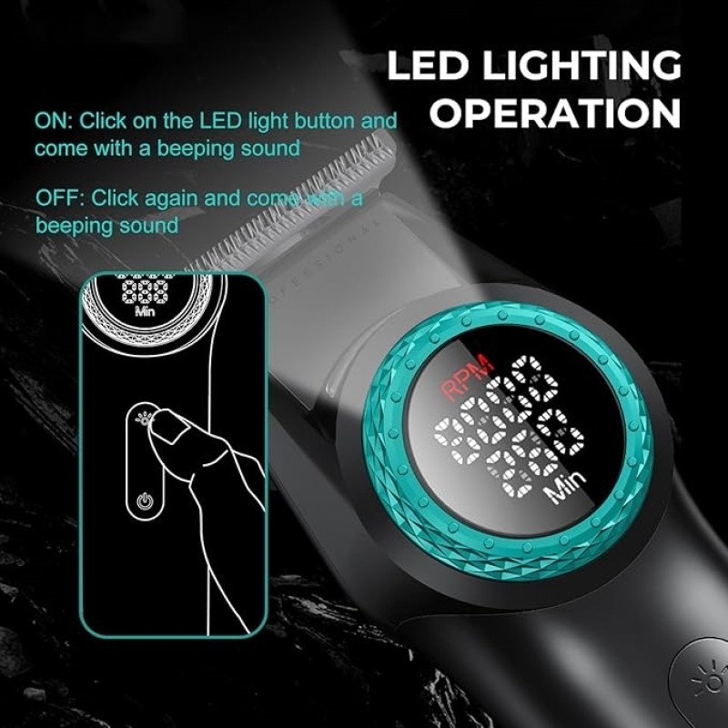 Vgr V-977 Επαγγελματική Επαναφορτιζόμενη Κουρευτική Μηχανή Με 4 Κλίπερς - Μαύρο