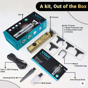 Vgr V-097 Επαγγελματική Επαναφορτιζόμενη Κουρευτική Μηχανή - Χρυσό