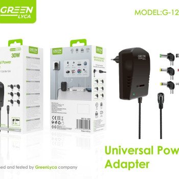 Green-Lyca G1265 6Pin Ρυθμιζόμενος προσαρμογέας τροφοδοσίας πολλαπλών λειτουργιών 30W (3-12V)