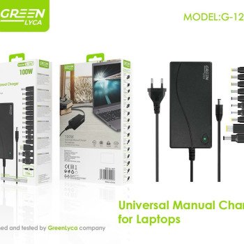 Green-Lyca G1267 100W Auto-Voltage Regulating Multi-Function Laptop Charger 10-Pin