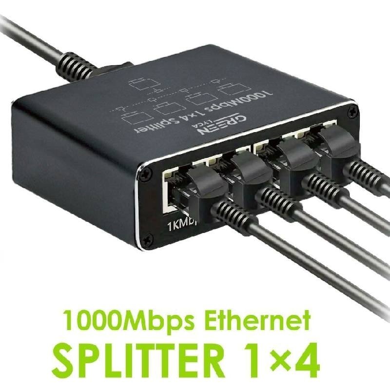 Green-Lyca GL69694 Διακόπτης δικτύου 1000mbps Gigabit Ethernet 1 Σε 4 θυρών