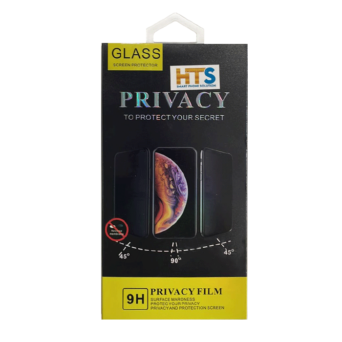 HTS Προστασία Οθόνης Privacy Tempered Glass 5D για Apple iPhone 12/12 Pro